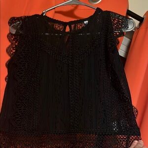 Chic Black Lace Top